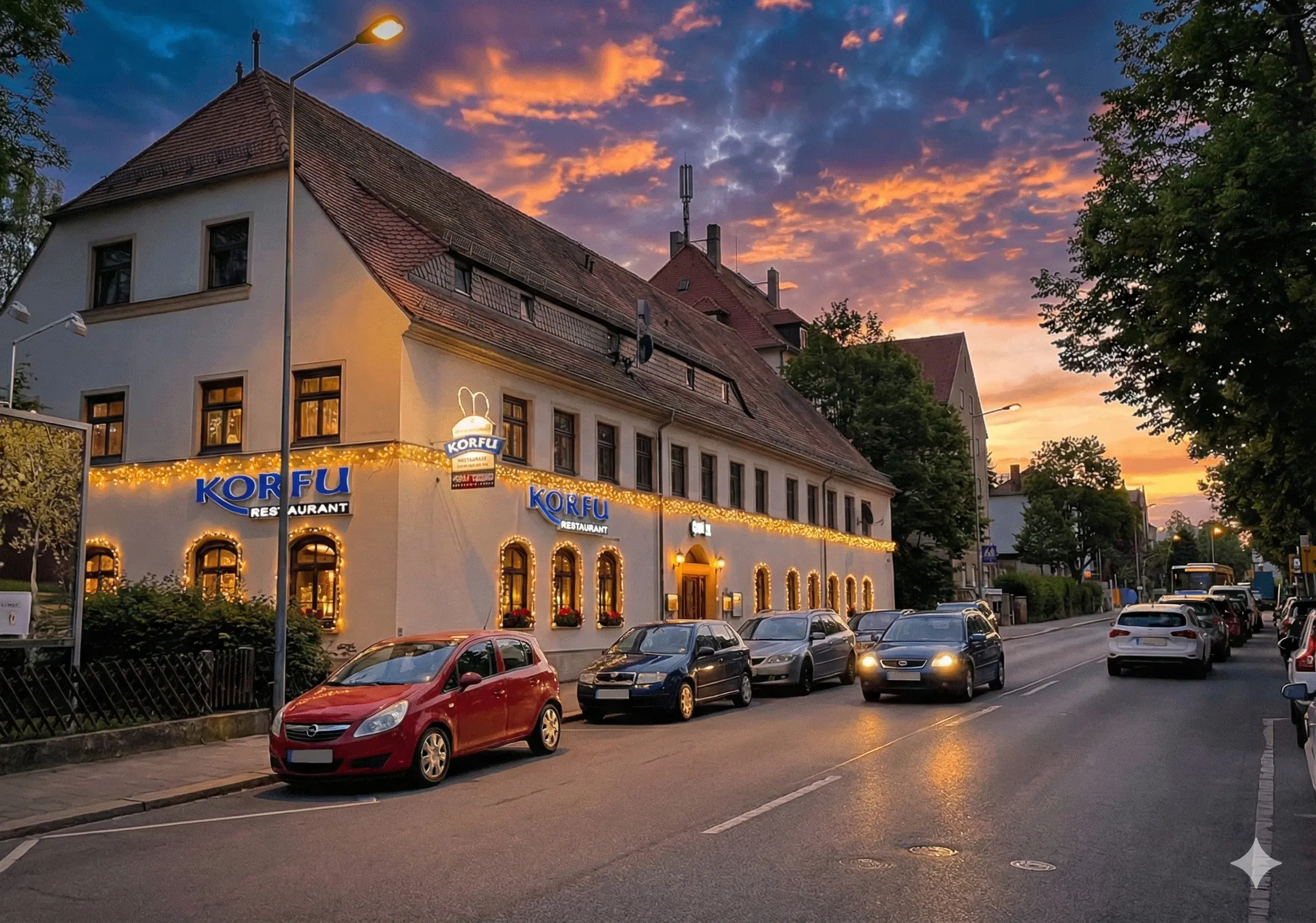 Griechisches Restaurant Korfu Chemnitz – Außenansicht an der Zschopauer Straße